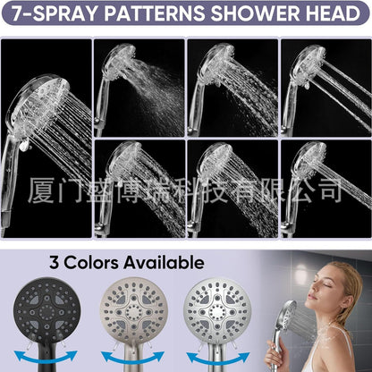 High Pressure 4.5 inches Handheld Shower with 7 Spray Settings