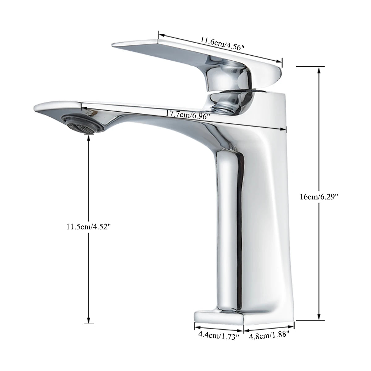 Brass Core Modern Bathroom Sink Faucet Grey Hot and Cold Water Mixer Tap Single Handle Deck Mounted Washbasin Crane for Bathroom