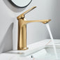 Brass Core Modern Bathroom Sink Faucet Grey Hot and Cold Water Mixer Tap Single Handle Deck Mounted Washbasin Crane for Bathroom